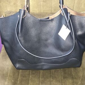 Women's Black and Tan Hobo Bag - Sophisticated Everyday Tote